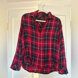 Rails Clara Red and Blue Super Soft Plaid Shirt size M
